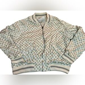 TINY EDITIONS for anthropologie MEDIUM ✨ Floral Patterned Bomber Jacket